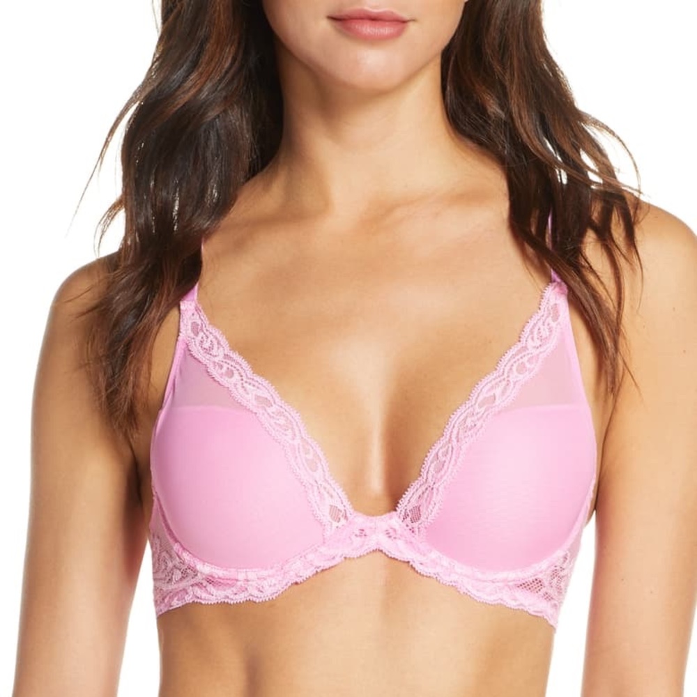 Natori Feathers Bra Posy Pink NWT